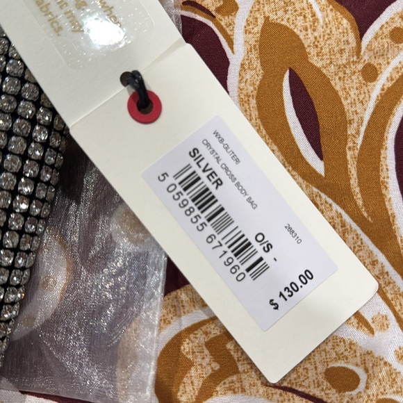 NWT - Ted Baker silver crystal Crossbody wallet bag. - Picture 7 of 10